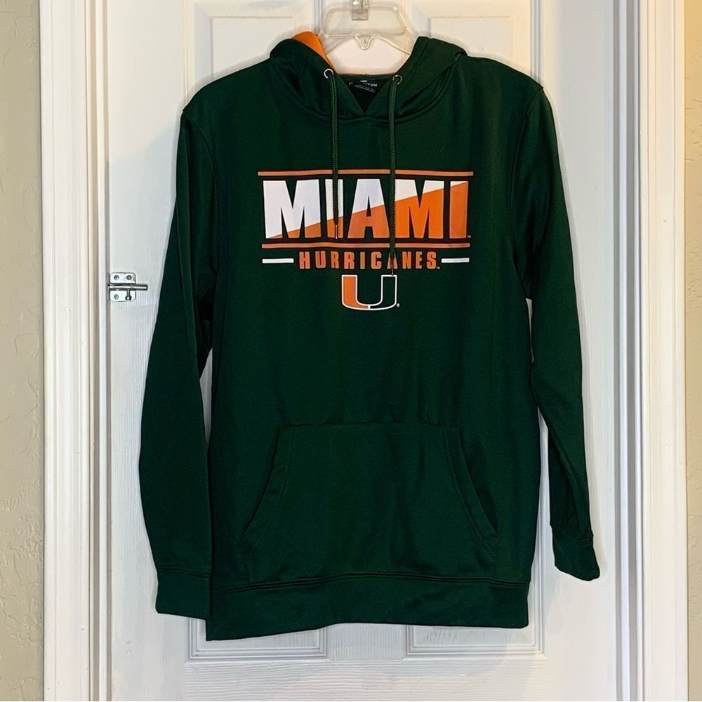 Men's Colosseum Miami Hurricanes Pullover Hoodie Size XL
